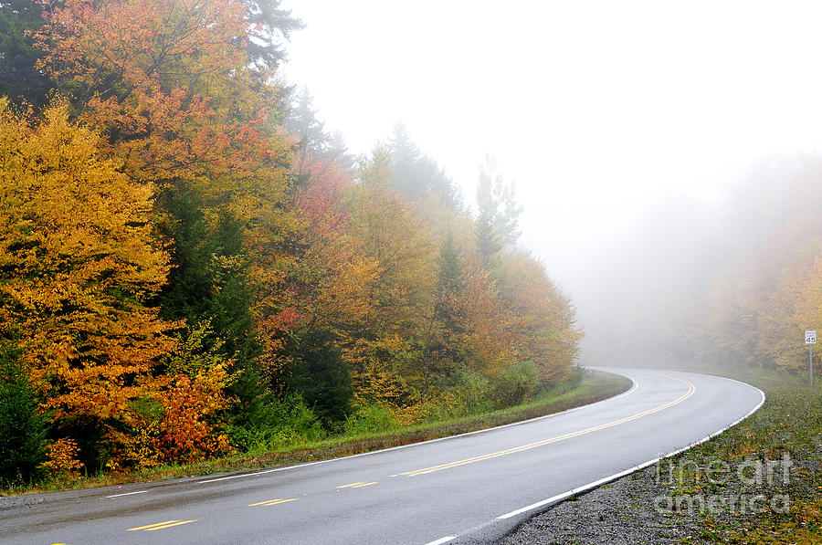 Fog Fall Color Highland Scenic Highway Photograph by Thomas R Fletcher