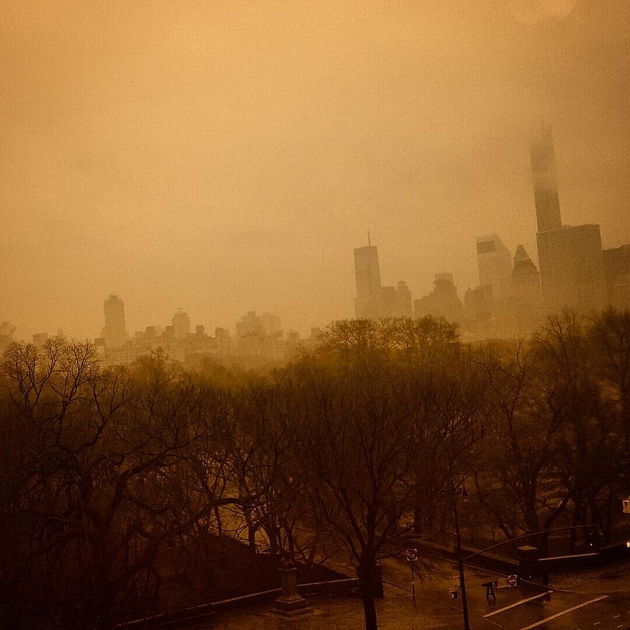 New York City Photograph - Fog In Sepia by David Lubetsky