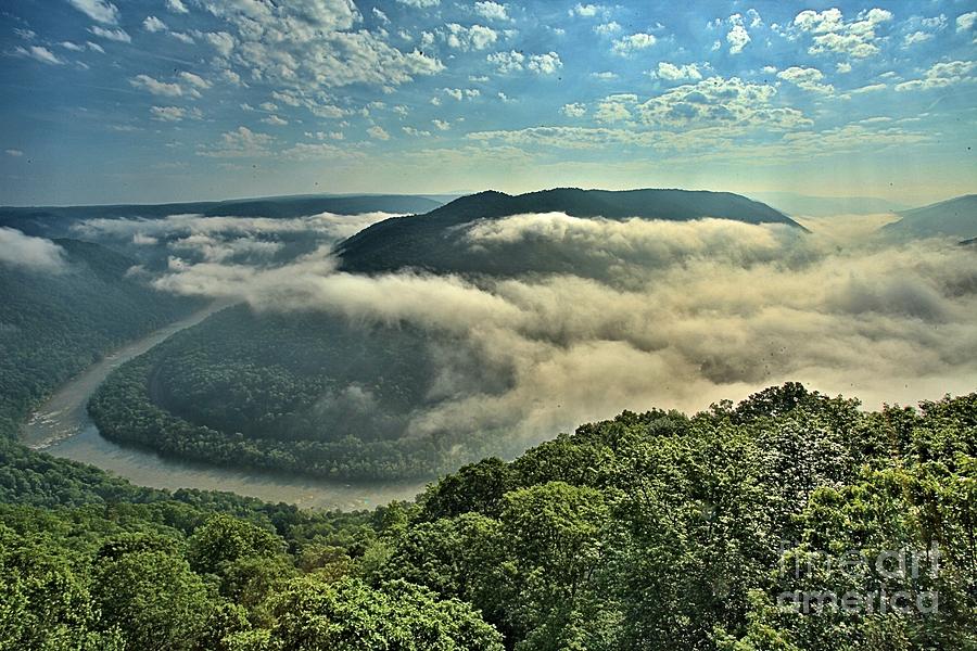 Fog In The Grand View Valley Photograph by Adam Jewell