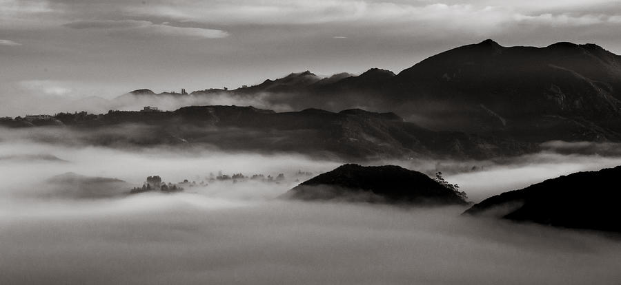 Fog in the Malibu Hills Photograph by Joe Doherty
