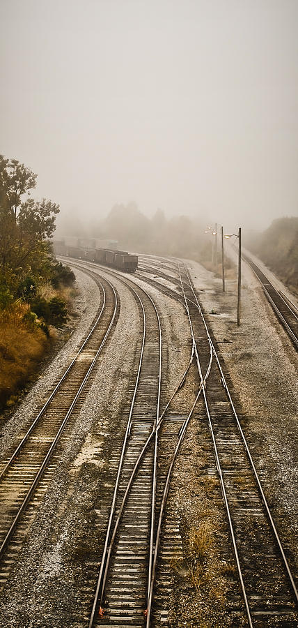 Fog in the Rail Yard 2a Photograph by Greg Jackson