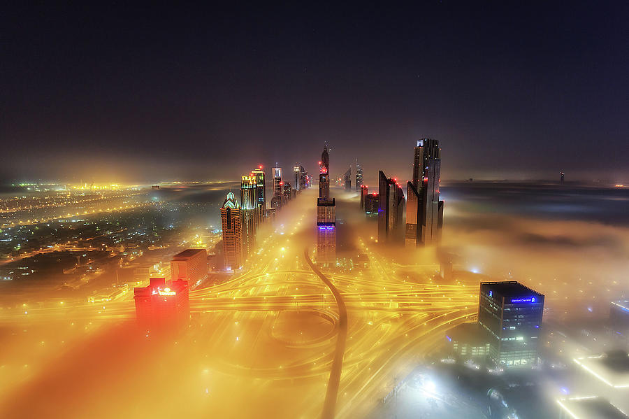 Architecture Photograph - Fog Invasion by Mohammad Rustam