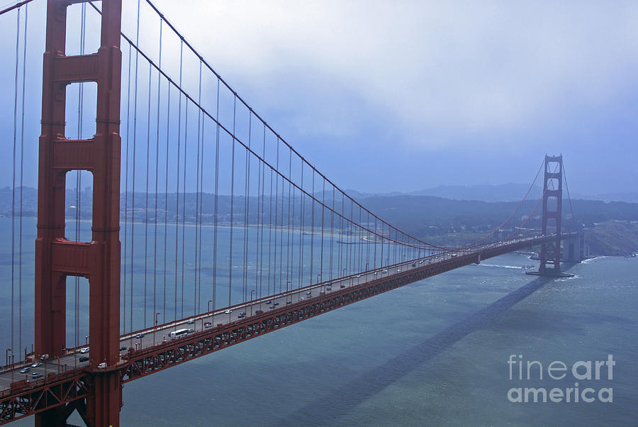 Fog Lifting Over The Golden Bridge  Photograph by Tina Hailey