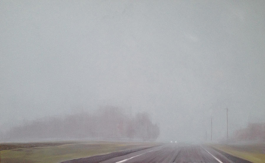 Landscape Painting - Fog On Rt. 150 #2 by Jeffrey Bess