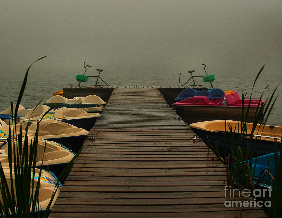 Fog on the  Dock Photograph by Steven Reed