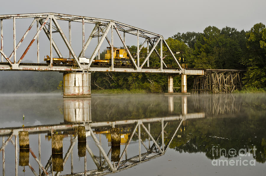 Crane Photograph - Fog on the River by Debra Johnson Crane Photograph - Fog on the River by Debra Johnson