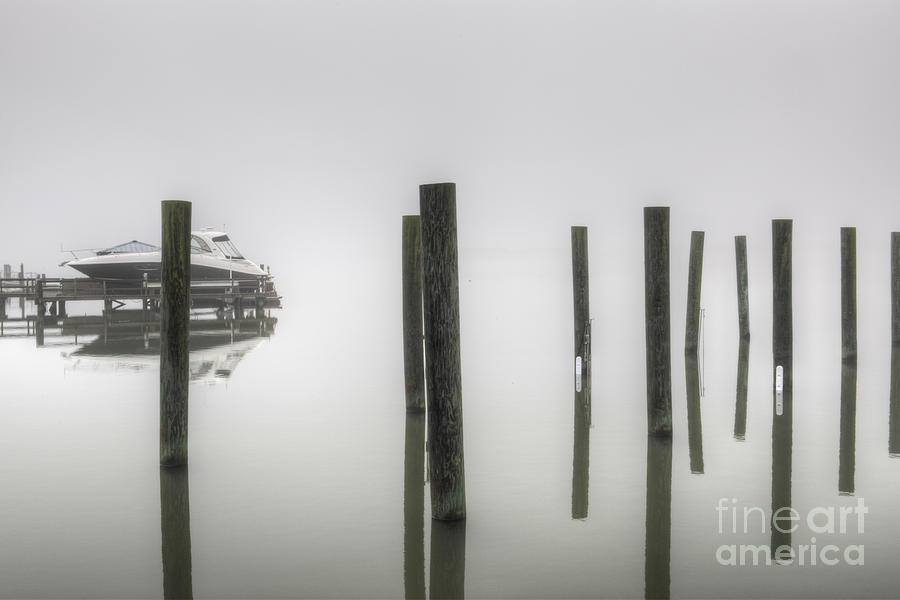 Fog on the Wando River Photograph by Dale Powell