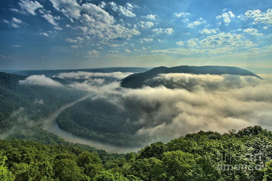Fog Over Grandview Photograph by Adam Jewell