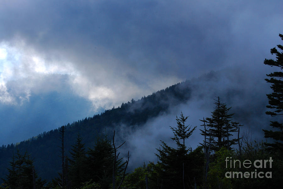 Fog Rolling Over Mountains Photograph by Nancy Mueller - Fine Art America