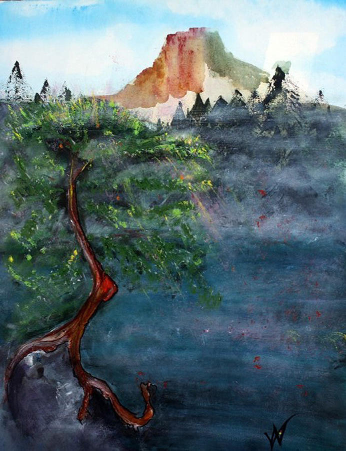 Fog Painting - Fog by Valerie Wolf Fog Painting - Fog by Valerie Wolf