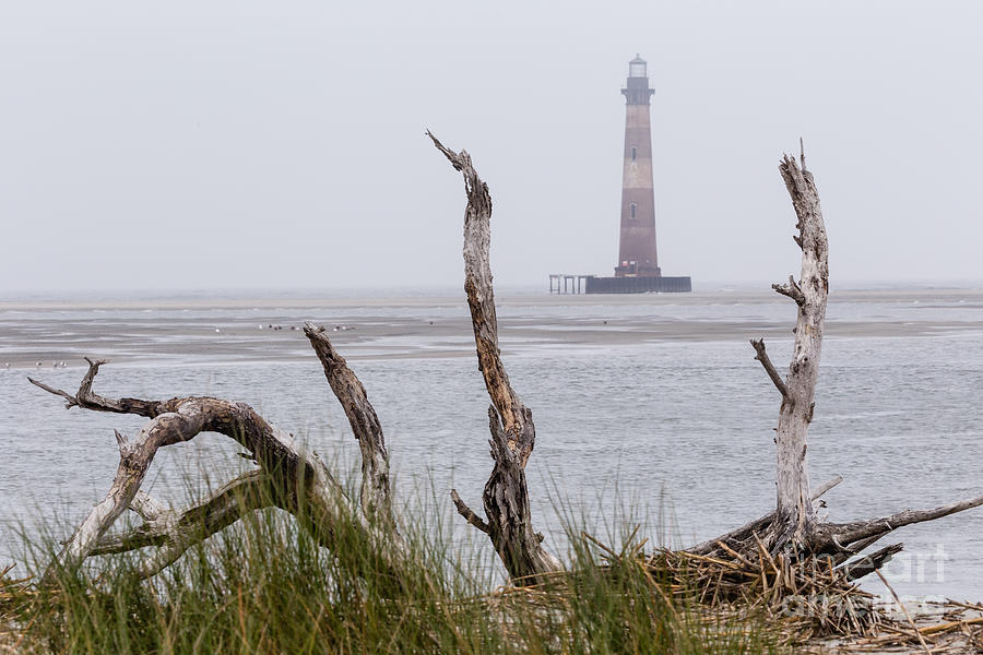 Foggy Afternoon at Morris Island Lighthouse Charleston South Carolina Photograph by Dawna Moore Photography