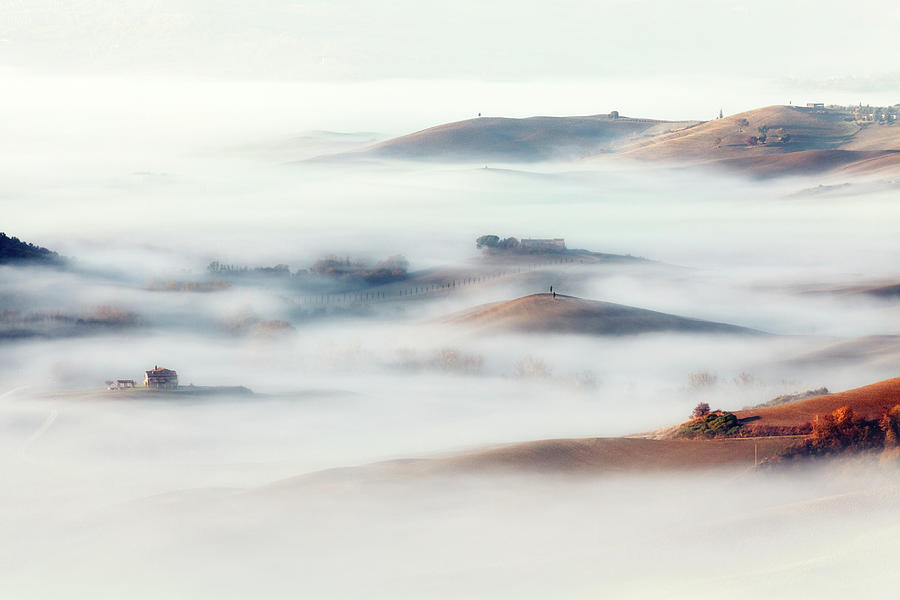 Foggy Autumn Morning In Tuscany Photograph by Mammuth