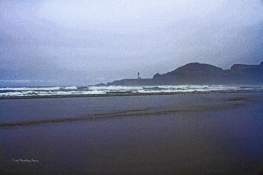 Foggy Beach And Lighthouse Photograph by Tom Janca Foggy Beach And Lighthouse Photograph by Tom Janca