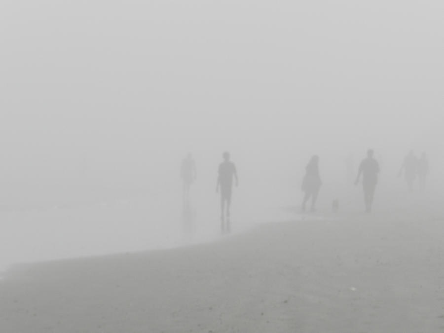 Foggy Beach Morning Photograph by Deborah Ferree