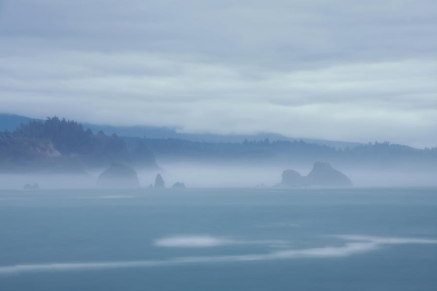 Foggy Coastline Photograph by Mark Alder
