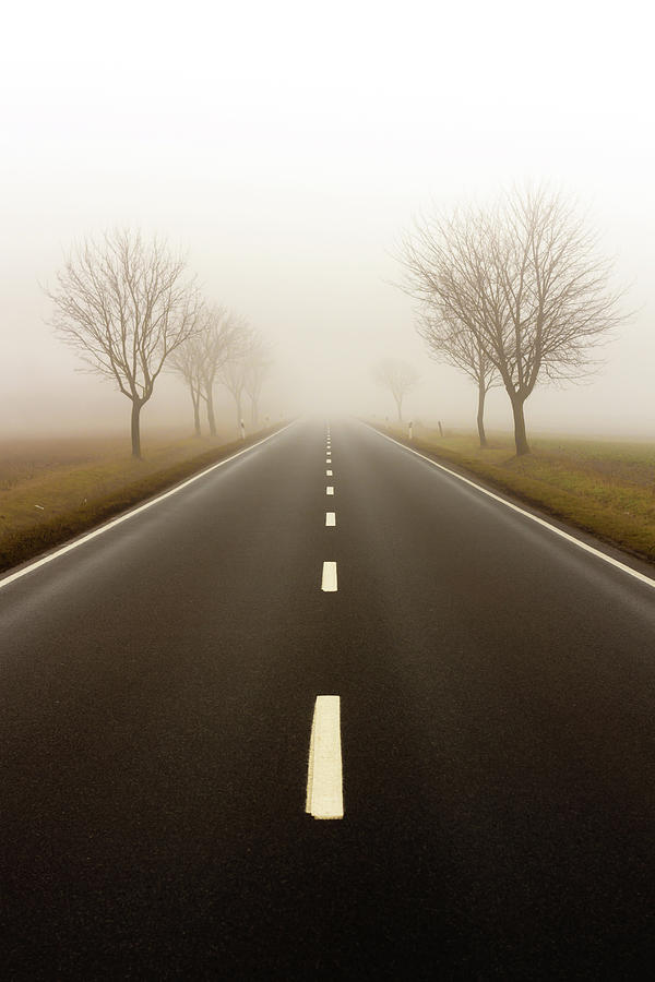 Foggy Country Road Photograph by By Felix Schmidt