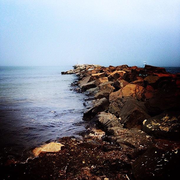 Foggy Day In Montauk #drinksonthedock Photograph by Norma Jeane