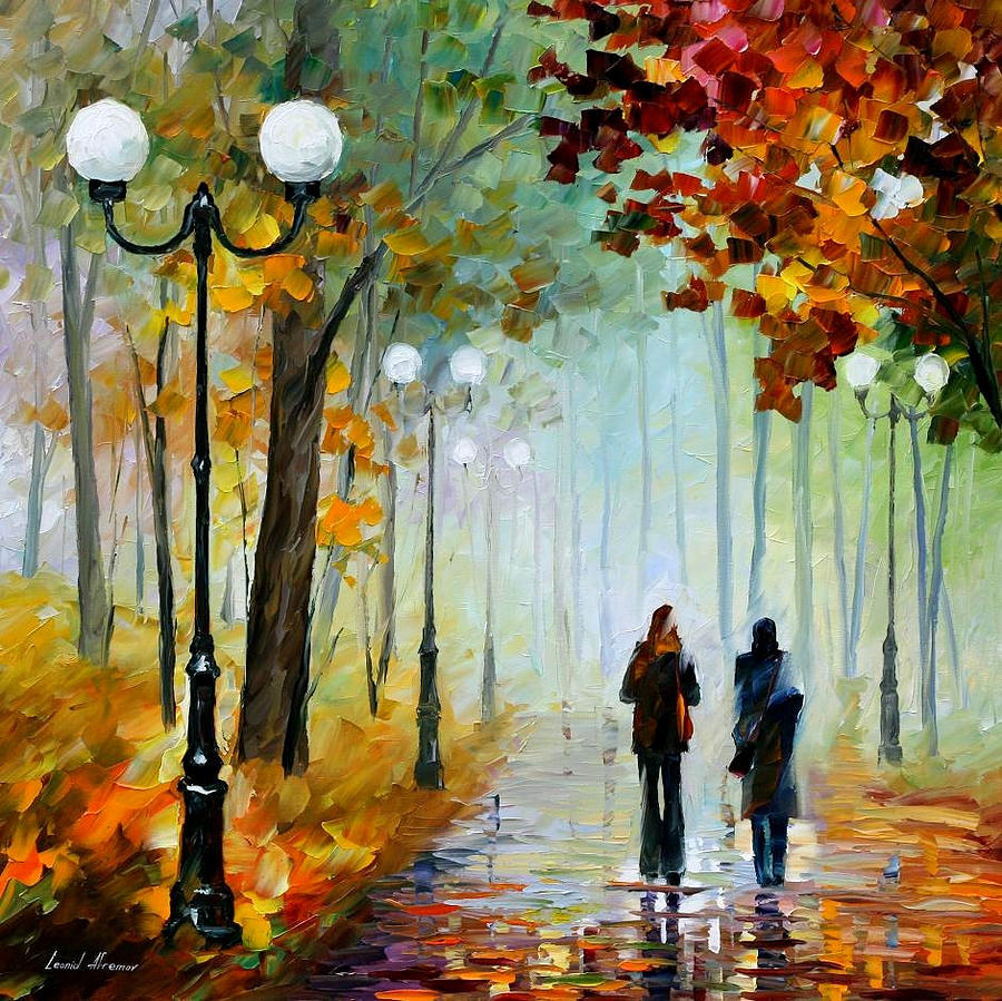 Foggy Day - PALETTE KNIFE Oil Painting On Canvas By Leonid Afremov ...