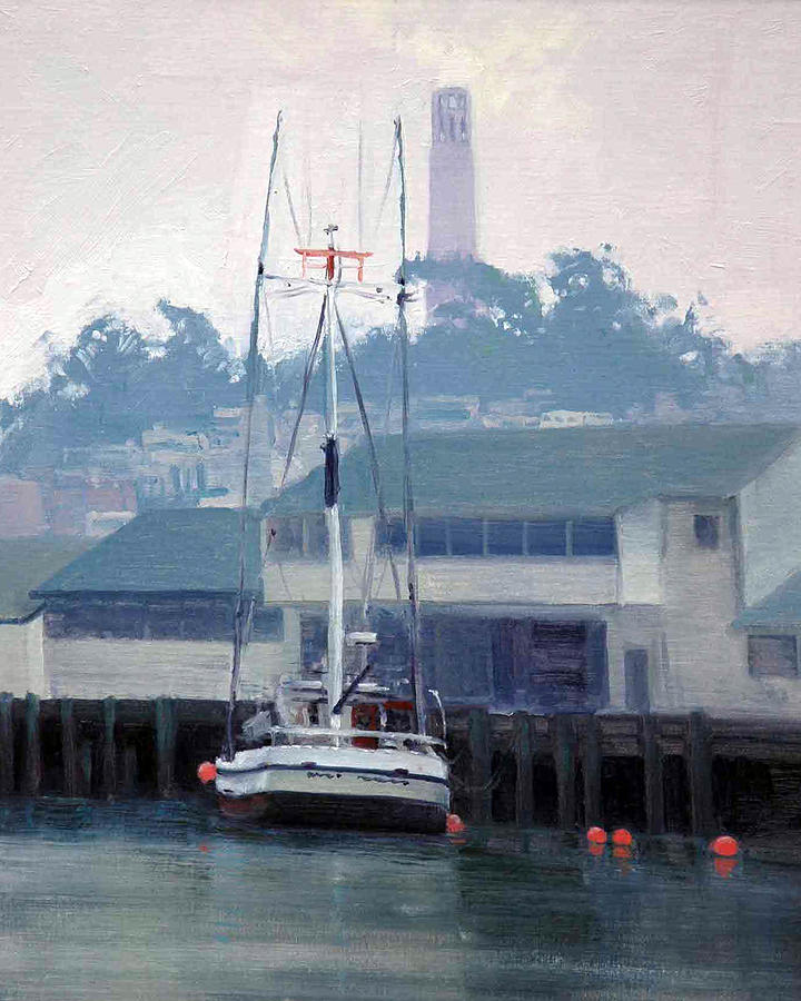 San Francisco Painting - Foggy Day San Francisco by Armand Cabrera