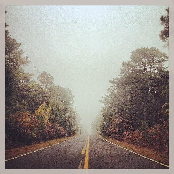 Fall Photograph - Foggy Fall Morning Drive #fall #leaves by A Loving