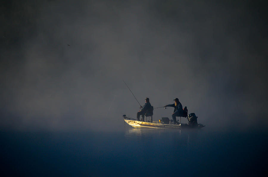 Foggy Fishing Photograph by Brian Stevens