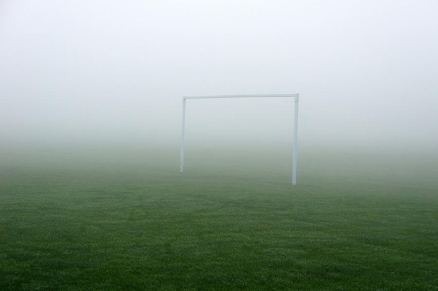 Foggy Goal Photograph by Richard Newstead