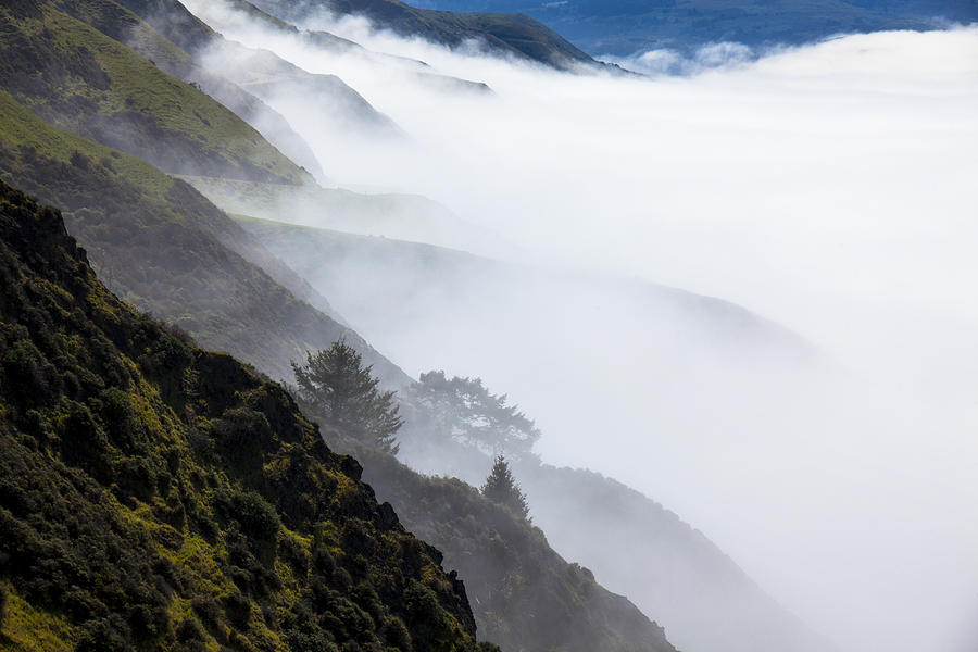 Mountain Photograph - Foggy hillside by Garry Gay