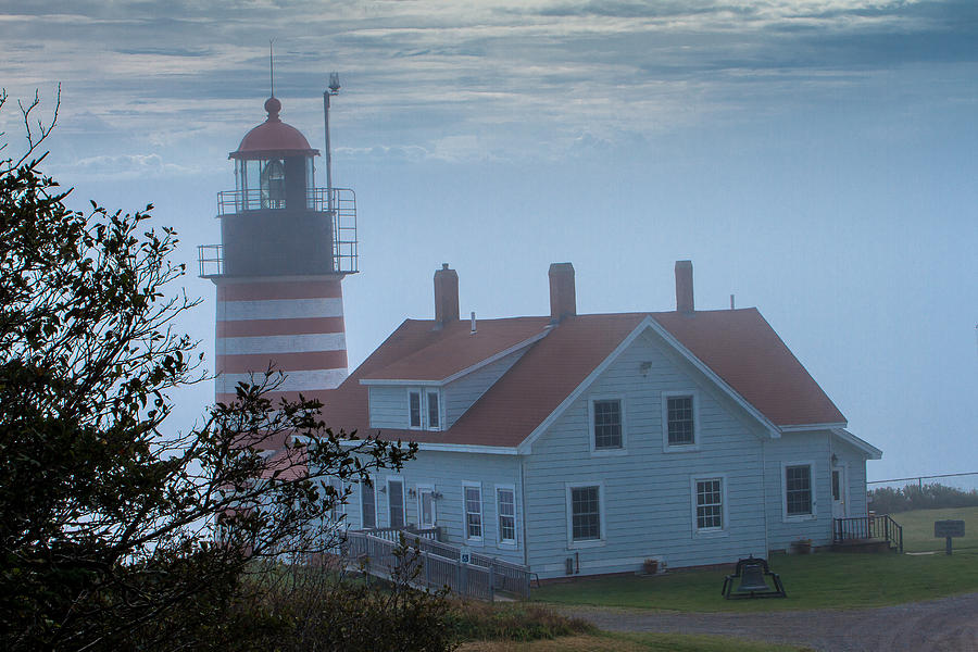 Foggy Maine Lighthouse Photograph by Ben Graham