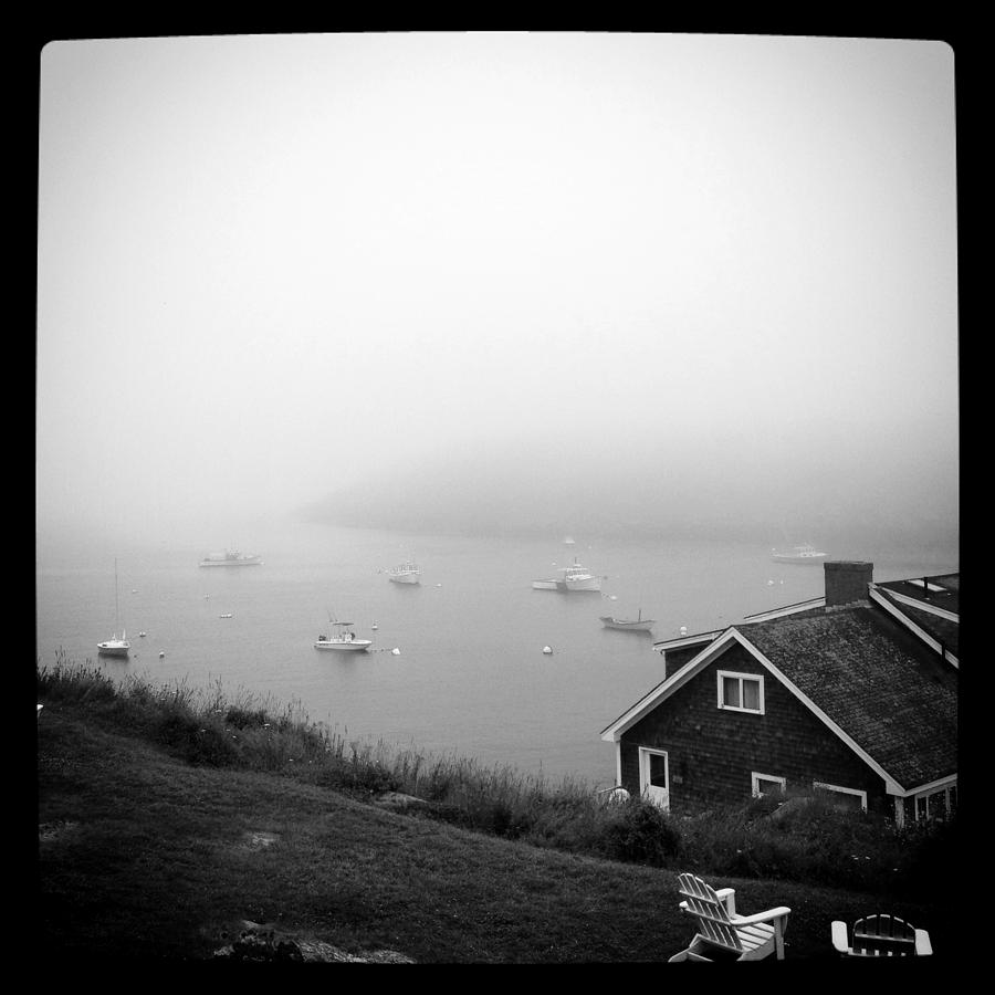 Foggy Manana In Black And White Photograph