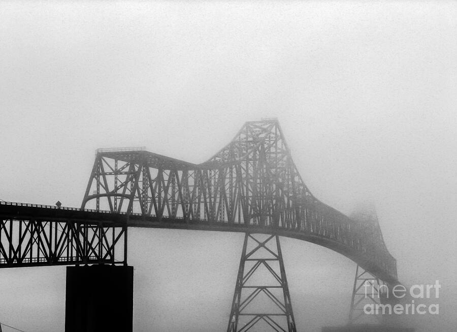Foggy Megler Bridge Photograph by Robert Bales