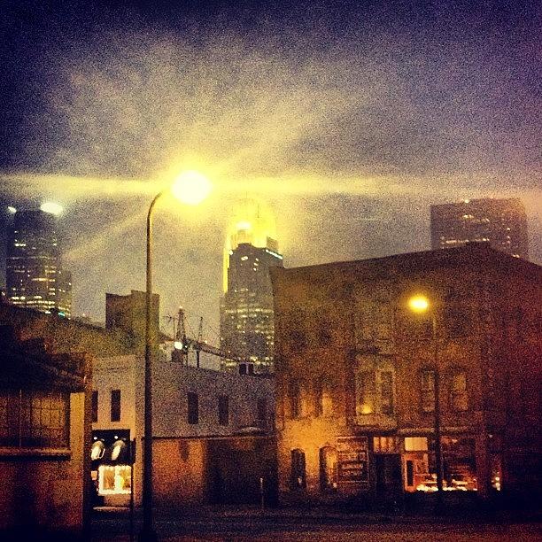 Foggy Minneapolis Photograph by Zeke Rice