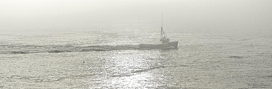 Boat Photograph - Foggy Morning Departure by Marty Saccone