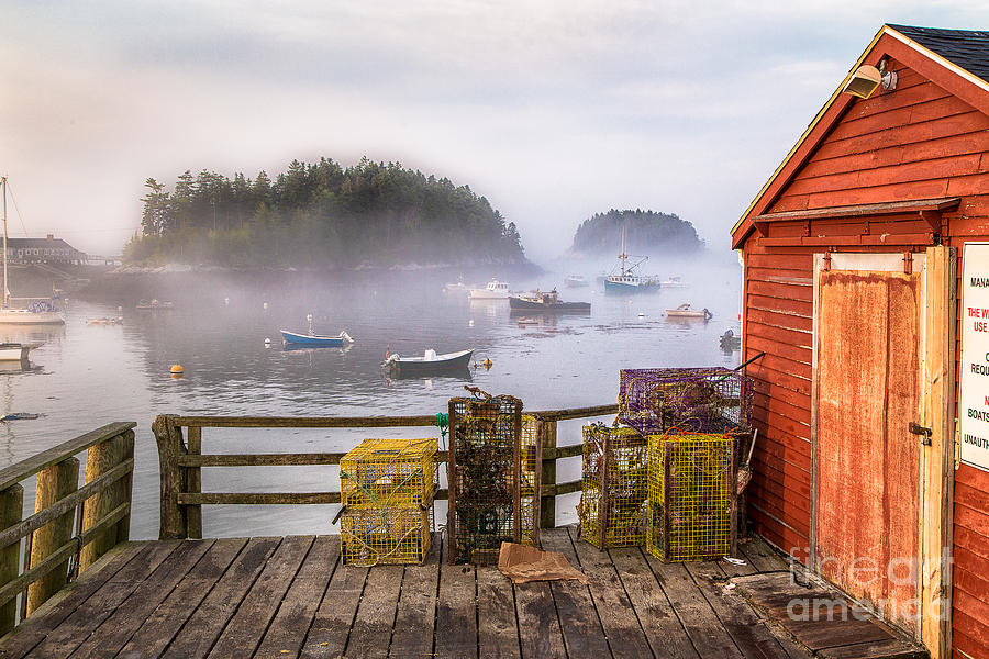 Boat Photograph - Foggy Morning in Five Islands by Benjamin Williamson