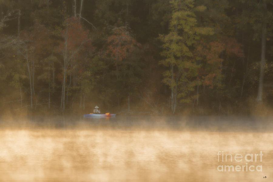 Boat Photograph - Foggy Morning Kayaking by Sandra Clark