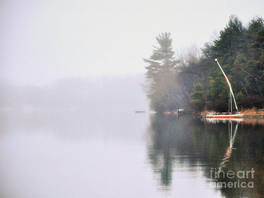Foggy Morning on the Lake Photograph by Debra Fedchin