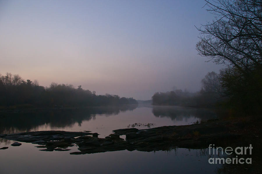 Foggy Morning on the River Photograph by Cheryl Baxter