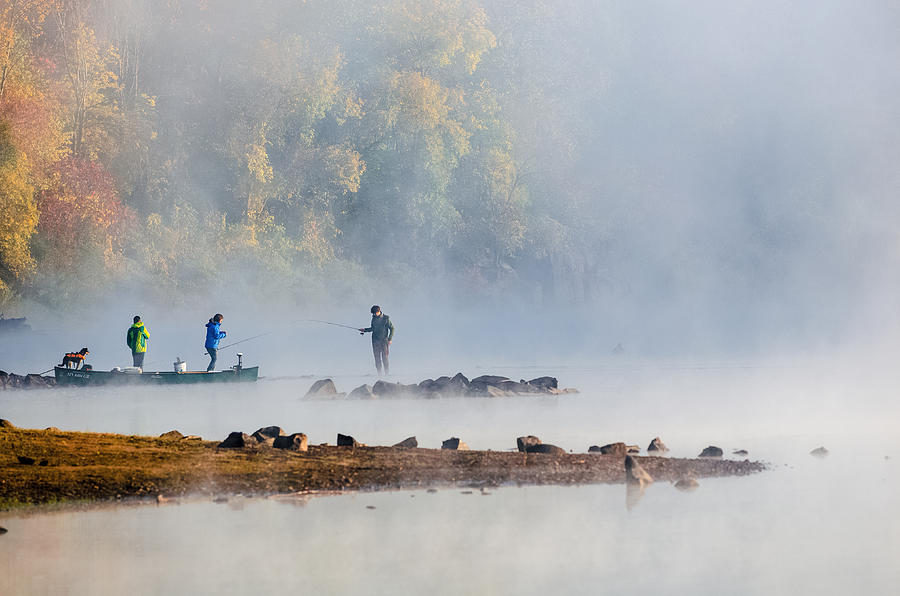 Foggy Photograph - Foggy Morning st Croix River Stillwater MN by RC Pics