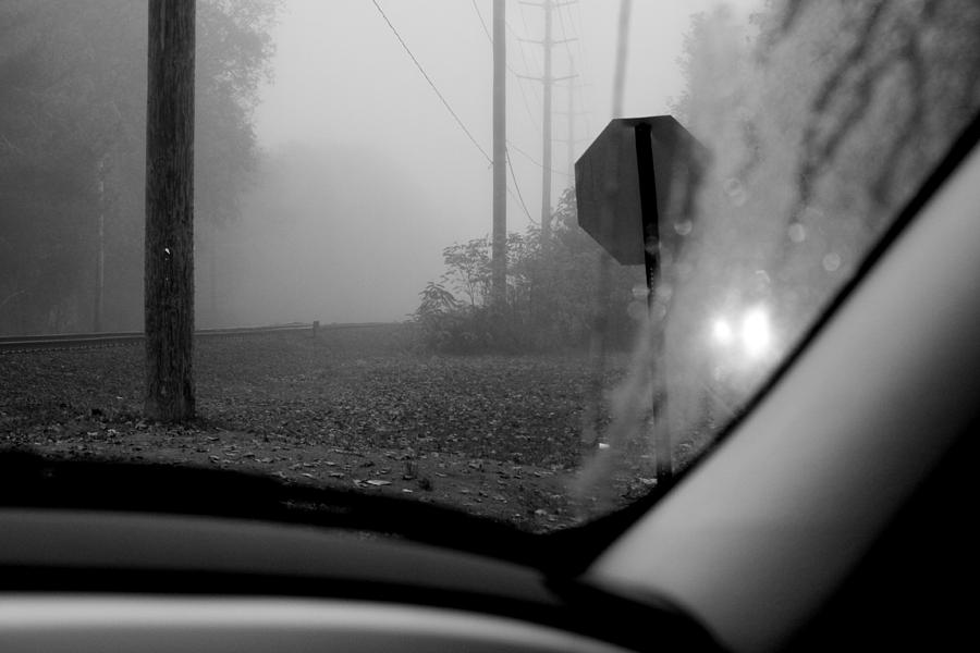 Foggy Morning Thru My Car Windshield Photograph by Steven Macanka