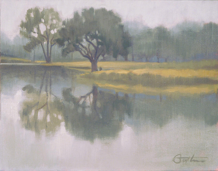 Tree Painting - Foggy Morning by Todd Baxter