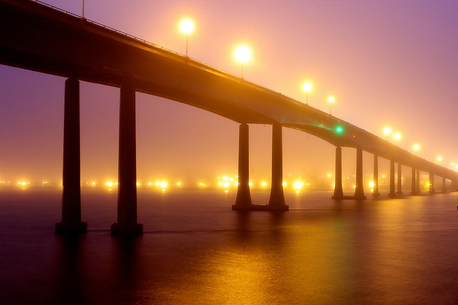Foggy Navy Bridge Photograph by Jennifer Casey