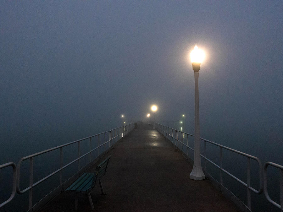 Foggy Pier Photograph by Nick Nicks - Fine Art America