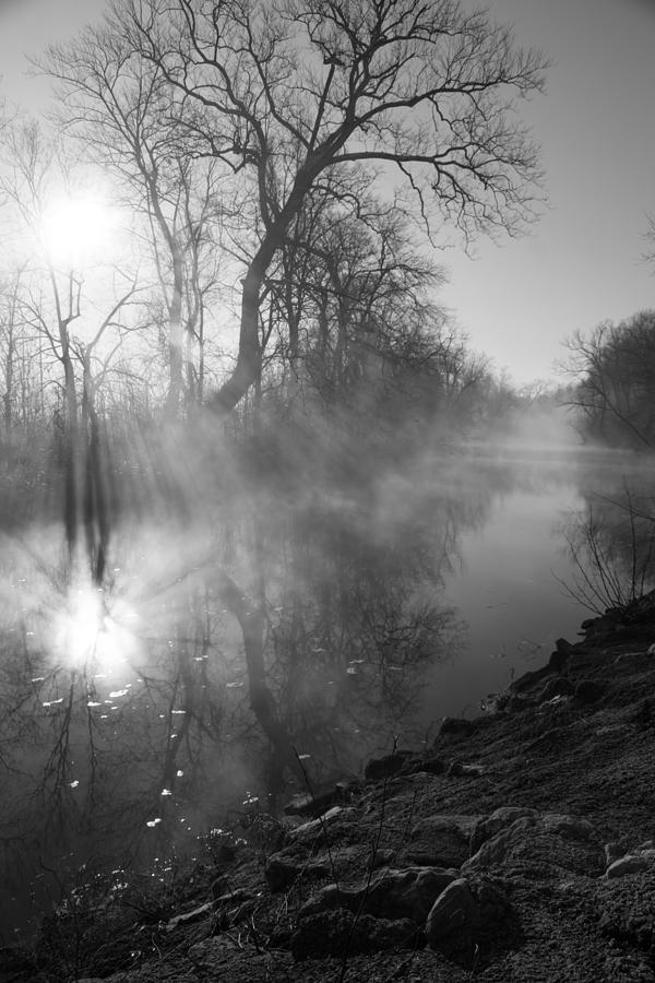 Foggy River Morning Sunrise Photograph by Jennifer White