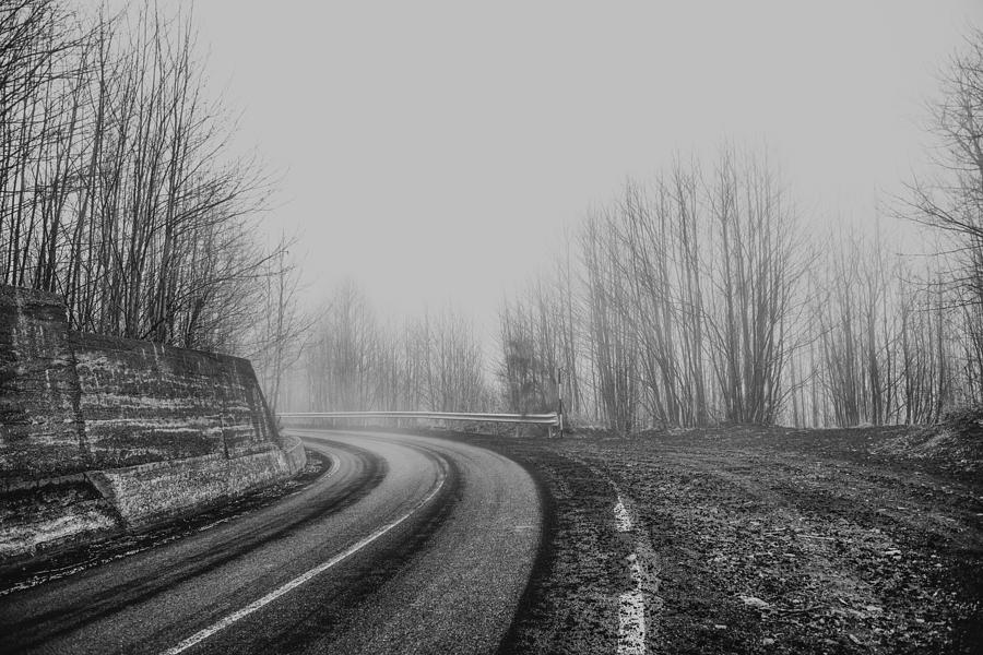 Foggy road Photograph by Mirko Chessari