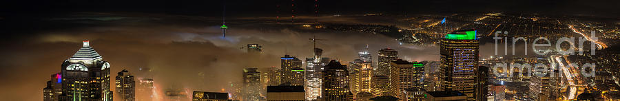 Foggy Seahawks Fever Pano Photograph by Mike Reid