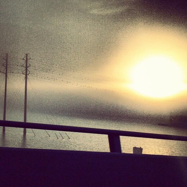 Foggy Sunrise #charlotteharbor Photograph by Christa Villarose