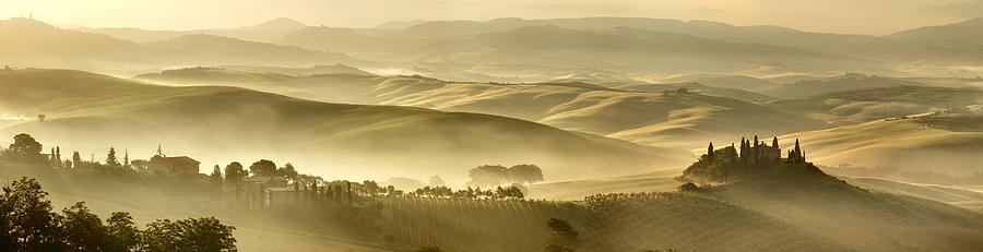 Foggy Sunrise In Tuscany Photograph by © Jan Zwilling