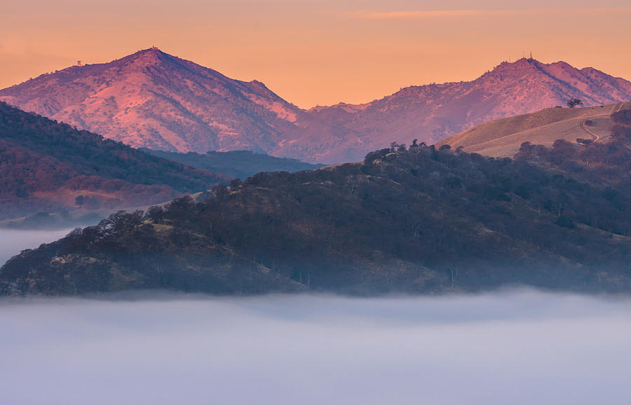 Foggy Valley At Sunrise Photograph by Marc Crumpler