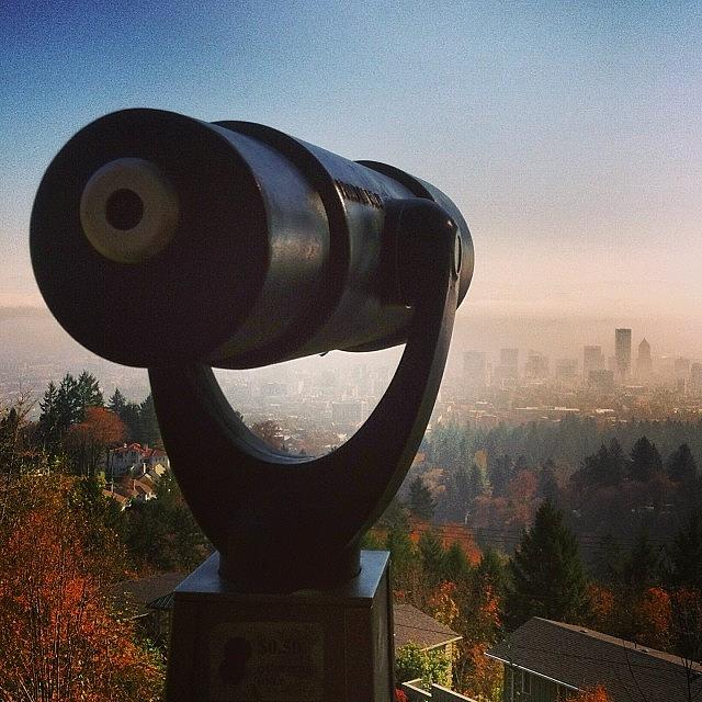 Nature Photograph - Foggy View Of Portland Today! by Mike Warner