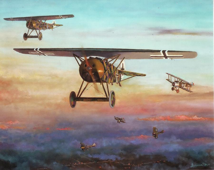 Fokker DVIIIs Painting by Henry Godines - Fine Art America