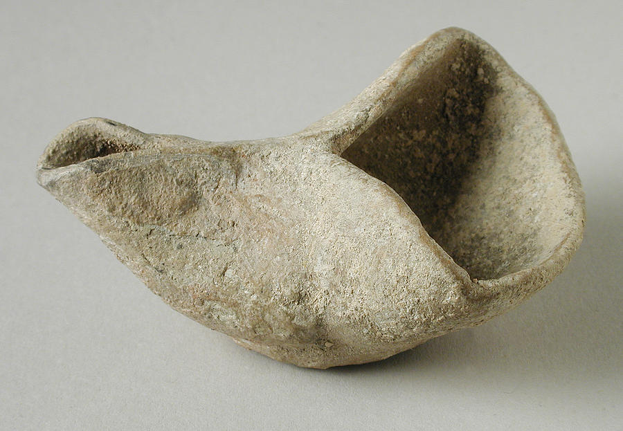 Folded Oil Lamp, 2nd Century Bc Photograph by Los Angeles County Museum